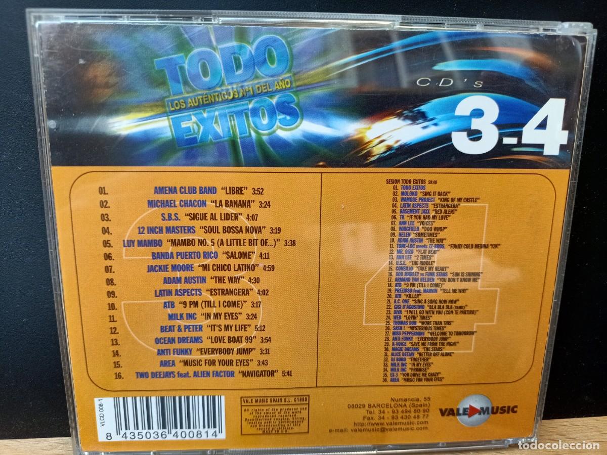 CDs de m&uacute;sica: TODOS LOS &Eacute;XITOS DEL A&Ntilde;O - CD 3 Y 4 - 1999 - Foto 4