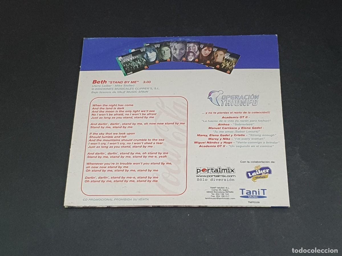 CDs de m&uacute;sica: CD SINGLE - BETH - STAND BY ME - OPERACI&Oacute;N TRIUNFO - Foto 3