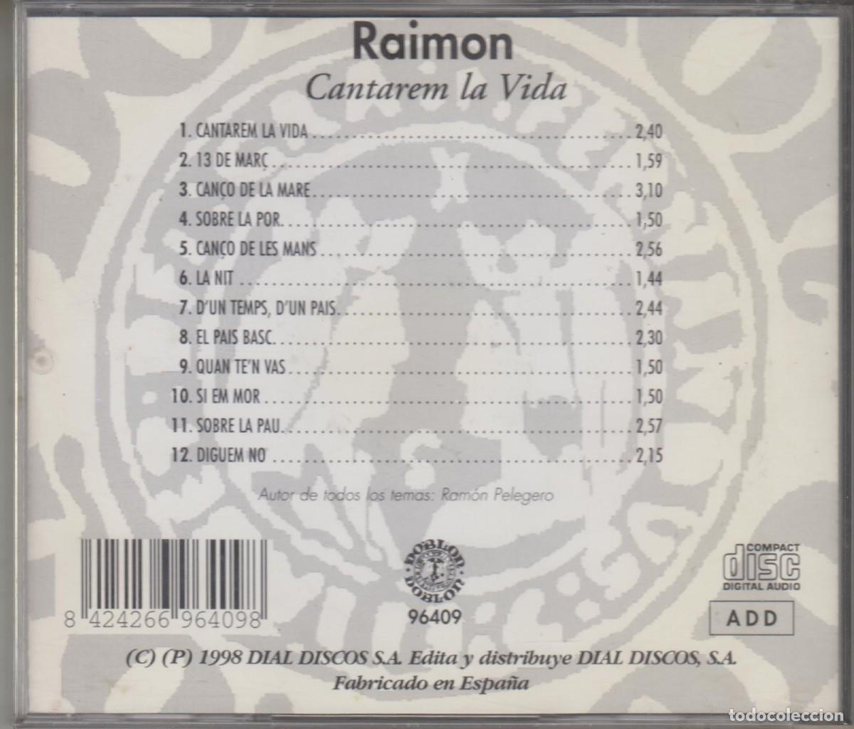 CDs de m&uacute;sica: Raimon cd Cantarem a la vida 1998 Dial Discos - Foto 2