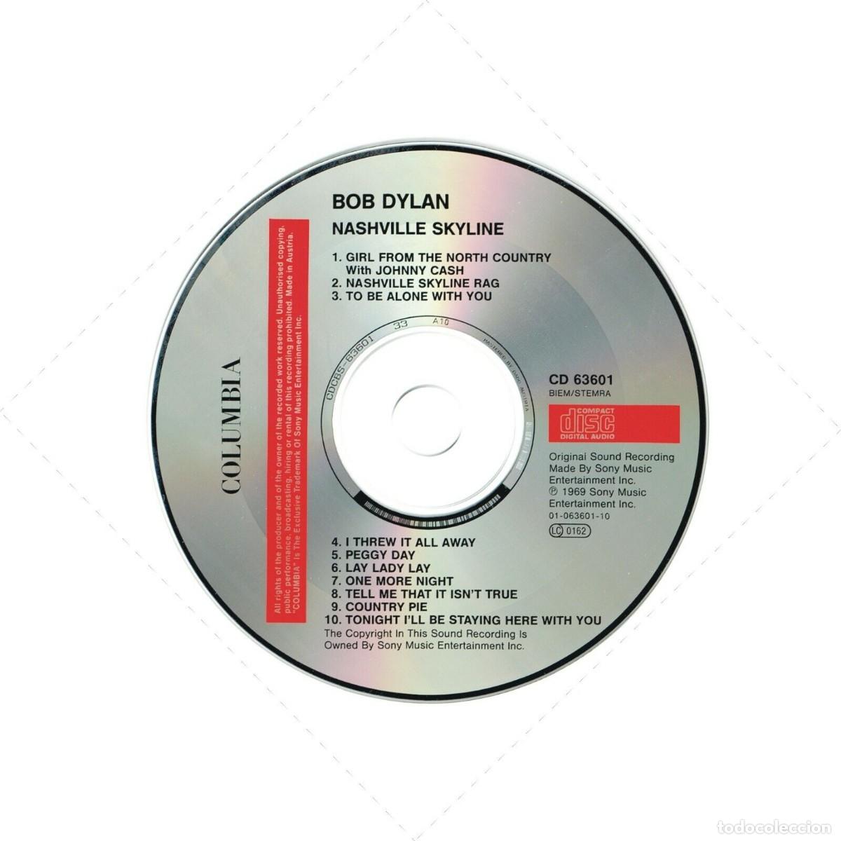 CDs de m&uacute;sica: Bob Dylan - Nashville Skyline - CD - near MINT - Foto 3