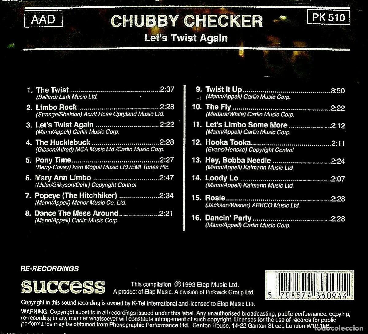 CDs de m&uacute;sica: Chubby Checker - Lets Twist Again - CD - Foto 3
