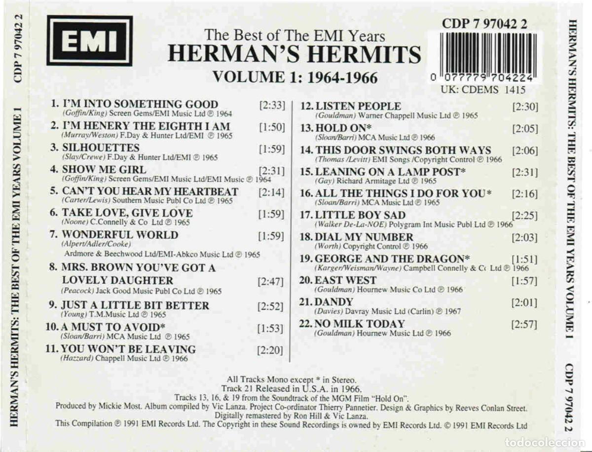 CDs de m&uacute;sica: Hermans Hermits 1964 - 1966 - CD - Foto 2