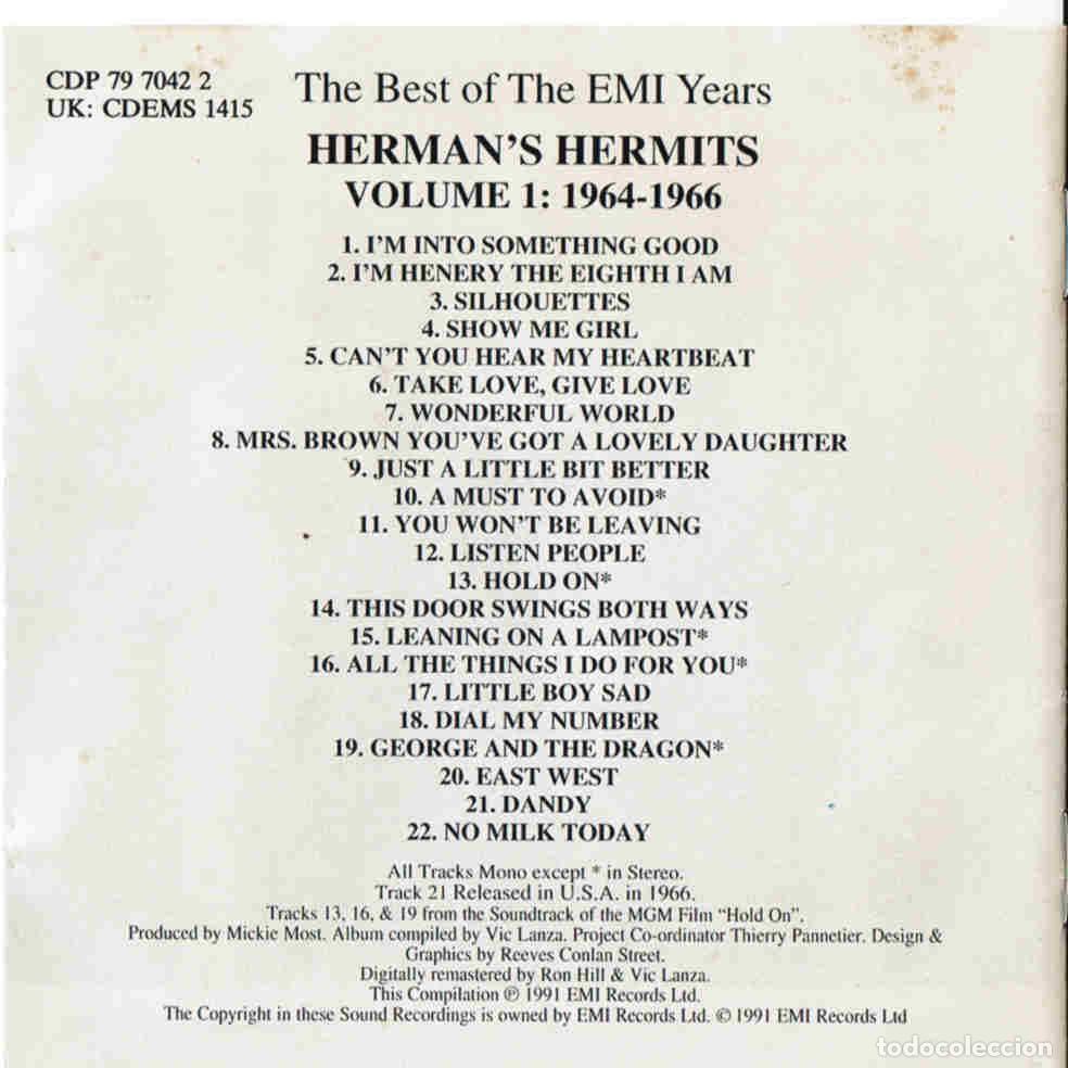 CDs de m&uacute;sica: Hermans Hermits 1964 - 1966 - CD - Foto 4