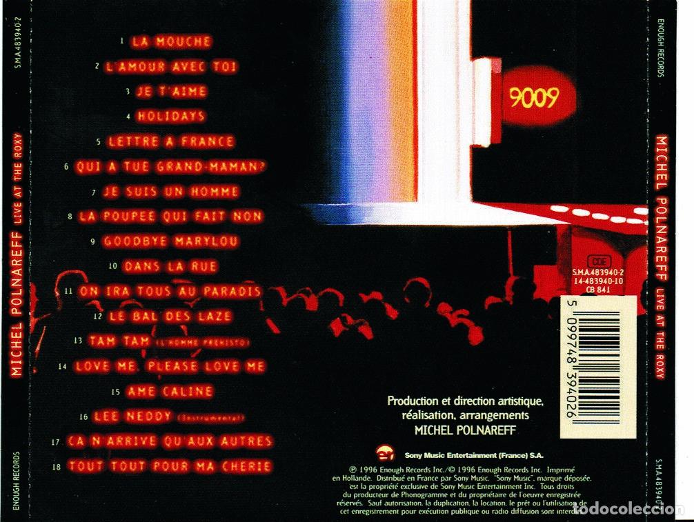 CDs de m&uacute;sica: Michel Polnareff - Live at the Roxy - CD - MINT - Foto 9