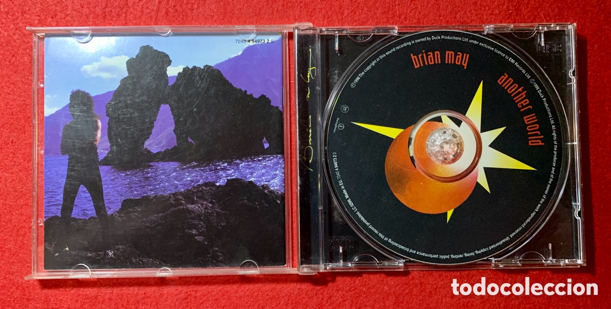 CDs de m&uacute;sica: Brian May Firmado Cd Another World - Foto 5