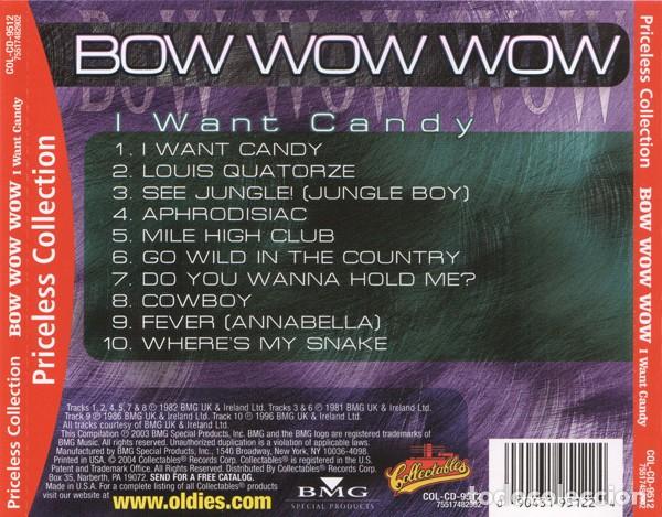 CDs de m&uacute;sica: Bow Wow Wow - I want candy - Foto 2