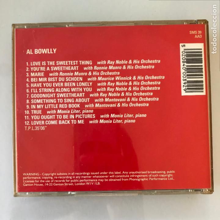 CDs de m&uacute;sica: Al Bowlly. PEDIDO M&Iacute;NIMO 5&euro; - Foto 2