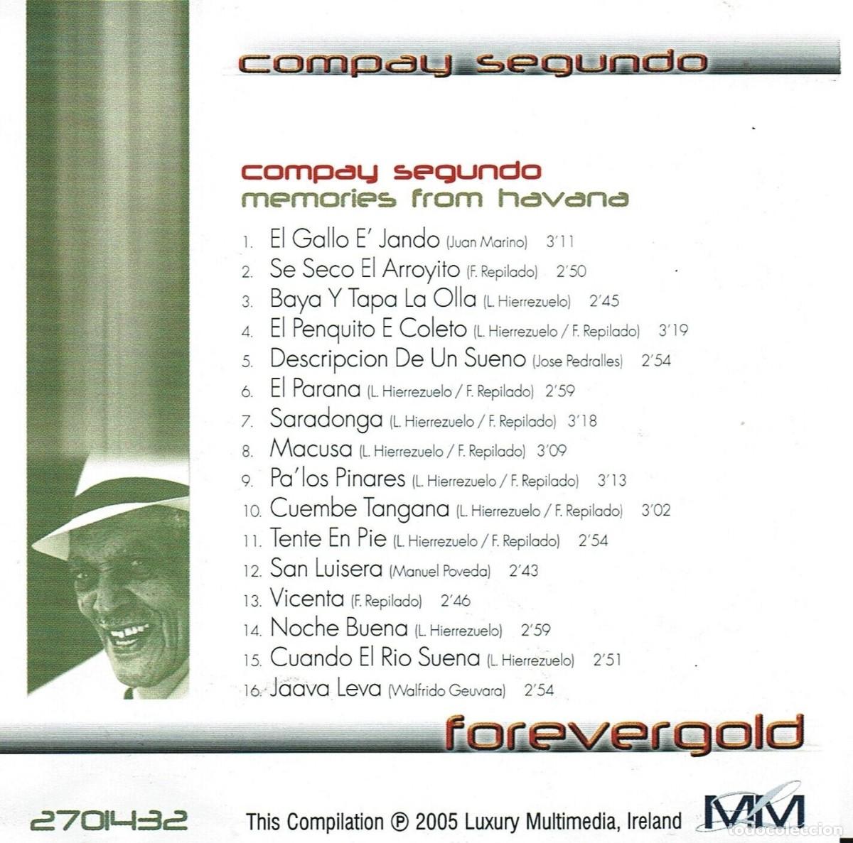 CDs de m&uacute;sica: Compay Segundo - Forevergold - CD - Foto 2