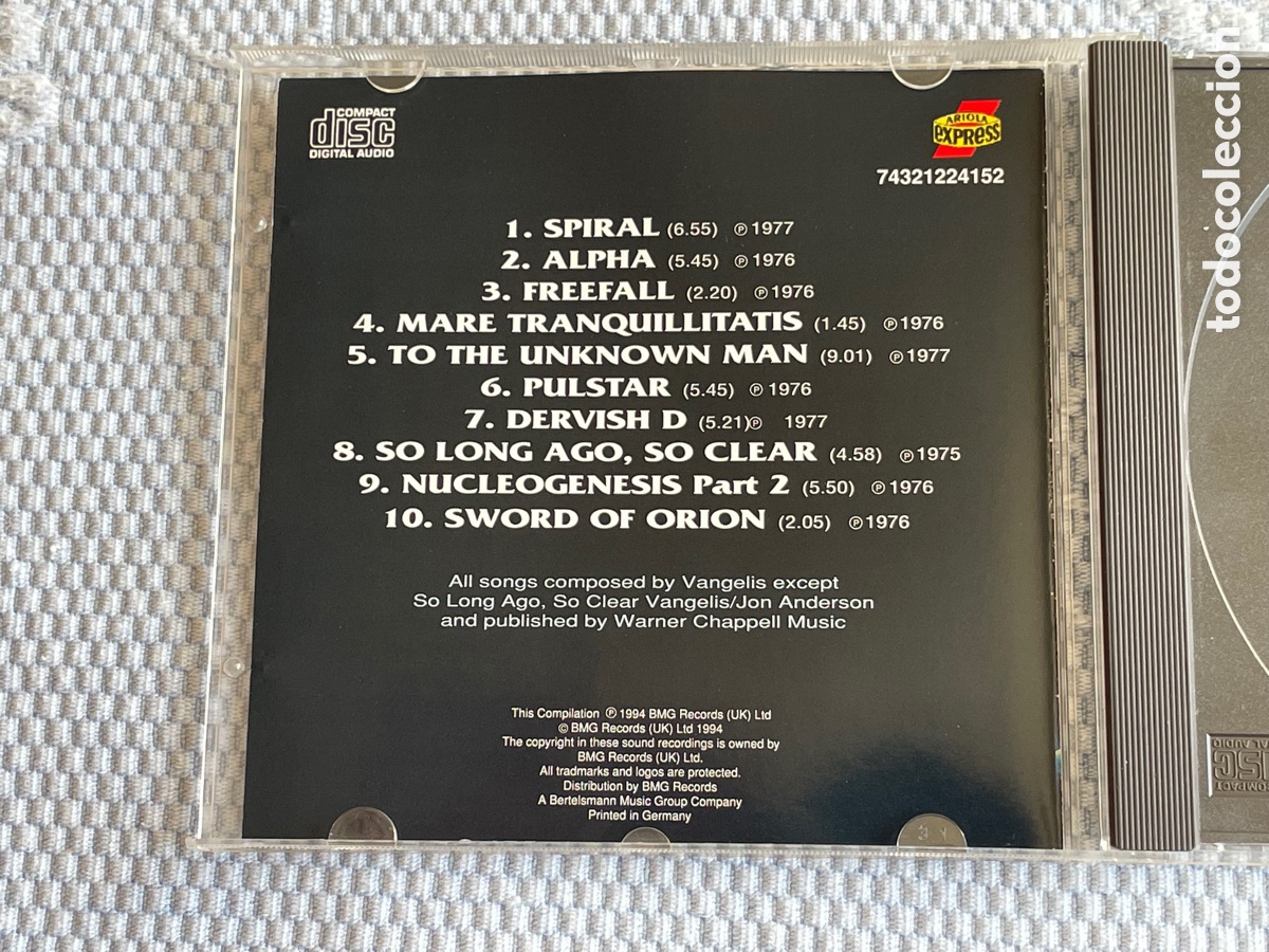 CDs de m&uacute;sica: CD Vangelis - The Collection - Foto 5