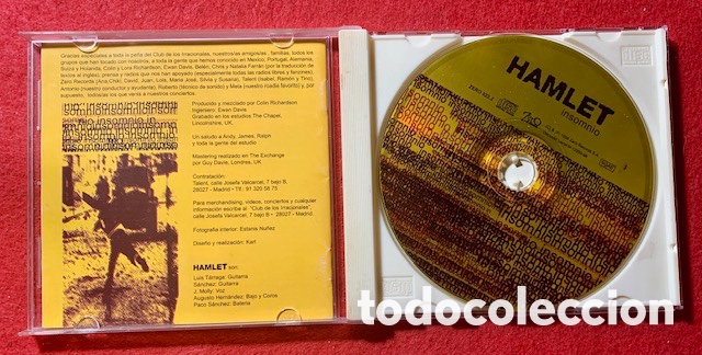 CDs de m&uacute;sica: Hamlet-Firmado Cd Insomnio - Foto 4