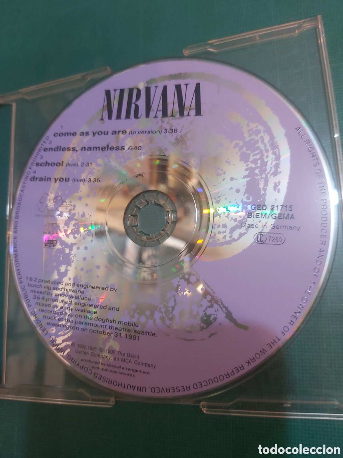 CDs de m&uacute;sica: Nirvana compact dusc Maxi single cinco - Foto 6