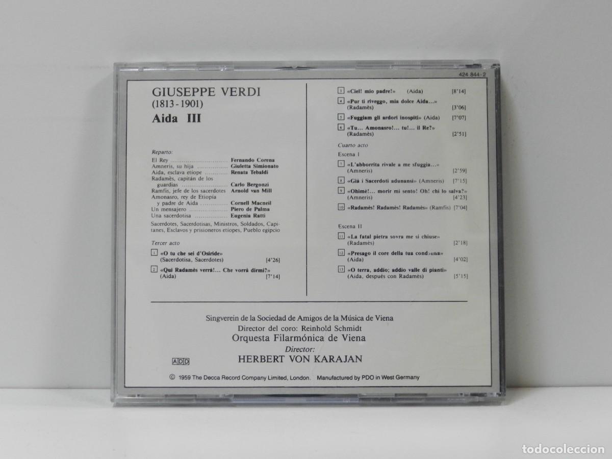 CDs de m&uacute;sica: DISCO CD. Verdi &ndash; Aida - La Gran &Oacute;pera. COMPACT DISC. - Foto 2