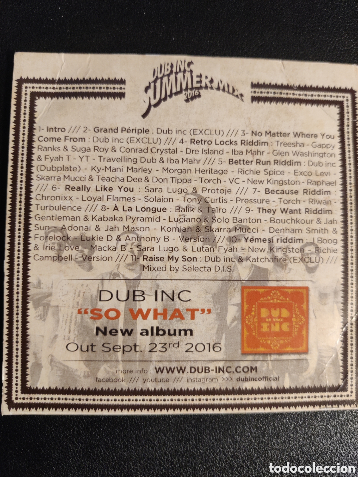 CDs de m&uacute;sica: DUB INC Summermix 2016 CD - Foto 2