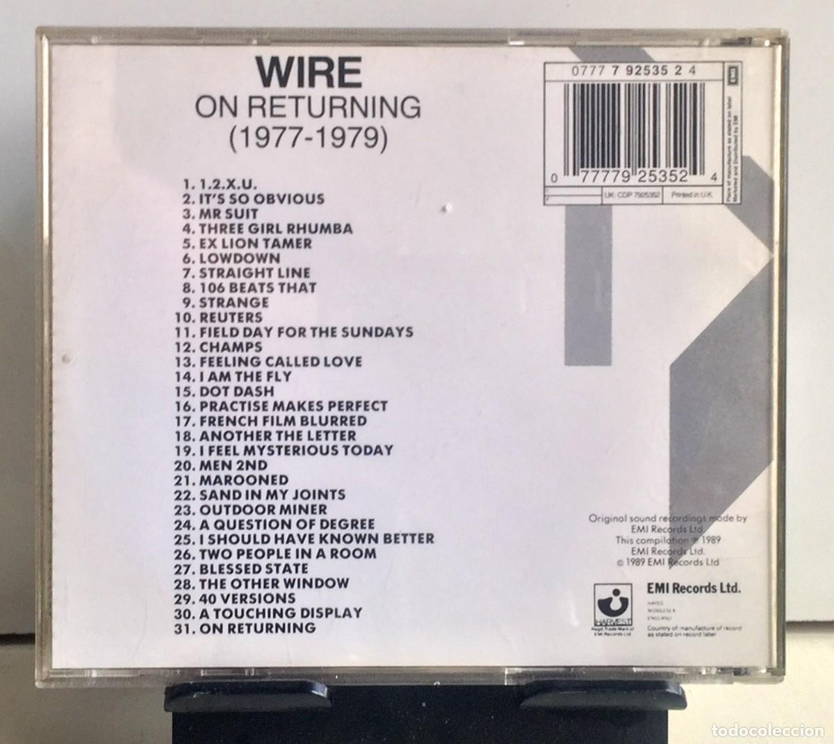 CDs de m&uacute;sica: Wire - On Returning (1977 - 1979) - CD - Foto 2