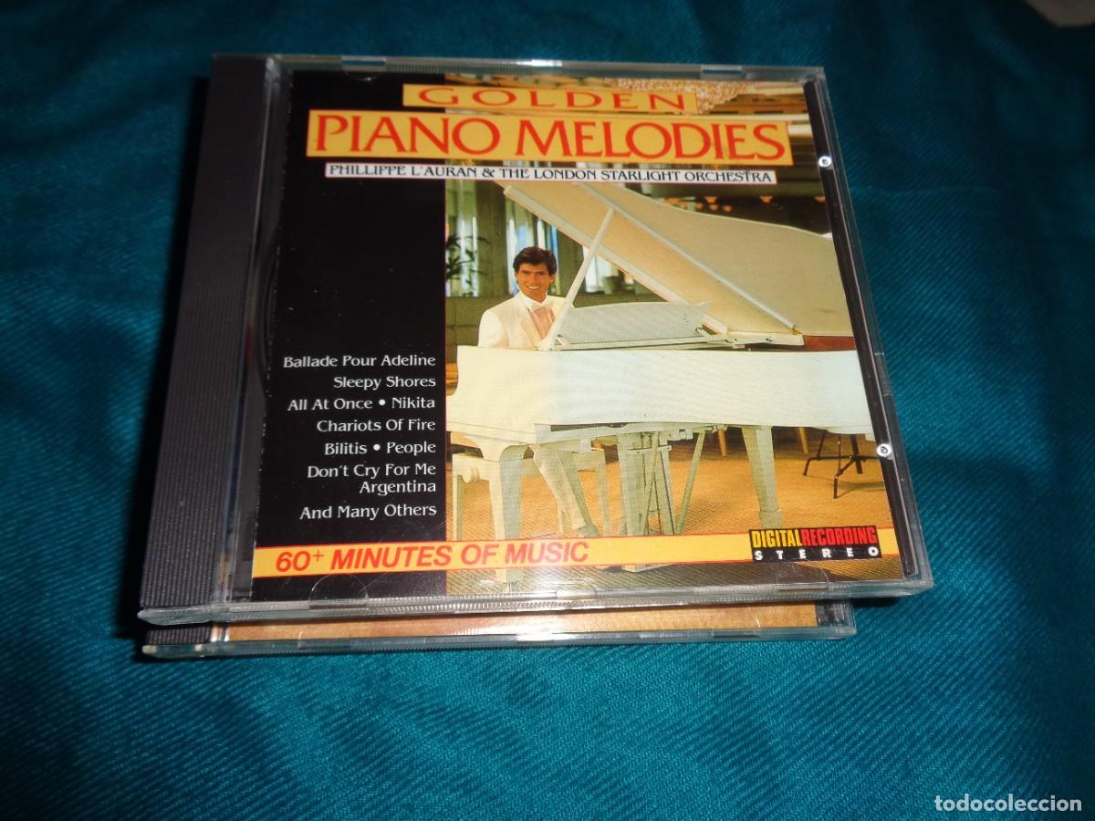 Music CDs: PHILLIPPE L&acute;AURAN & THE LONDON STARLIGHT ORCHESTRA. GOLDEN PIANO MELODIES. CD. IMPECABLE(#)