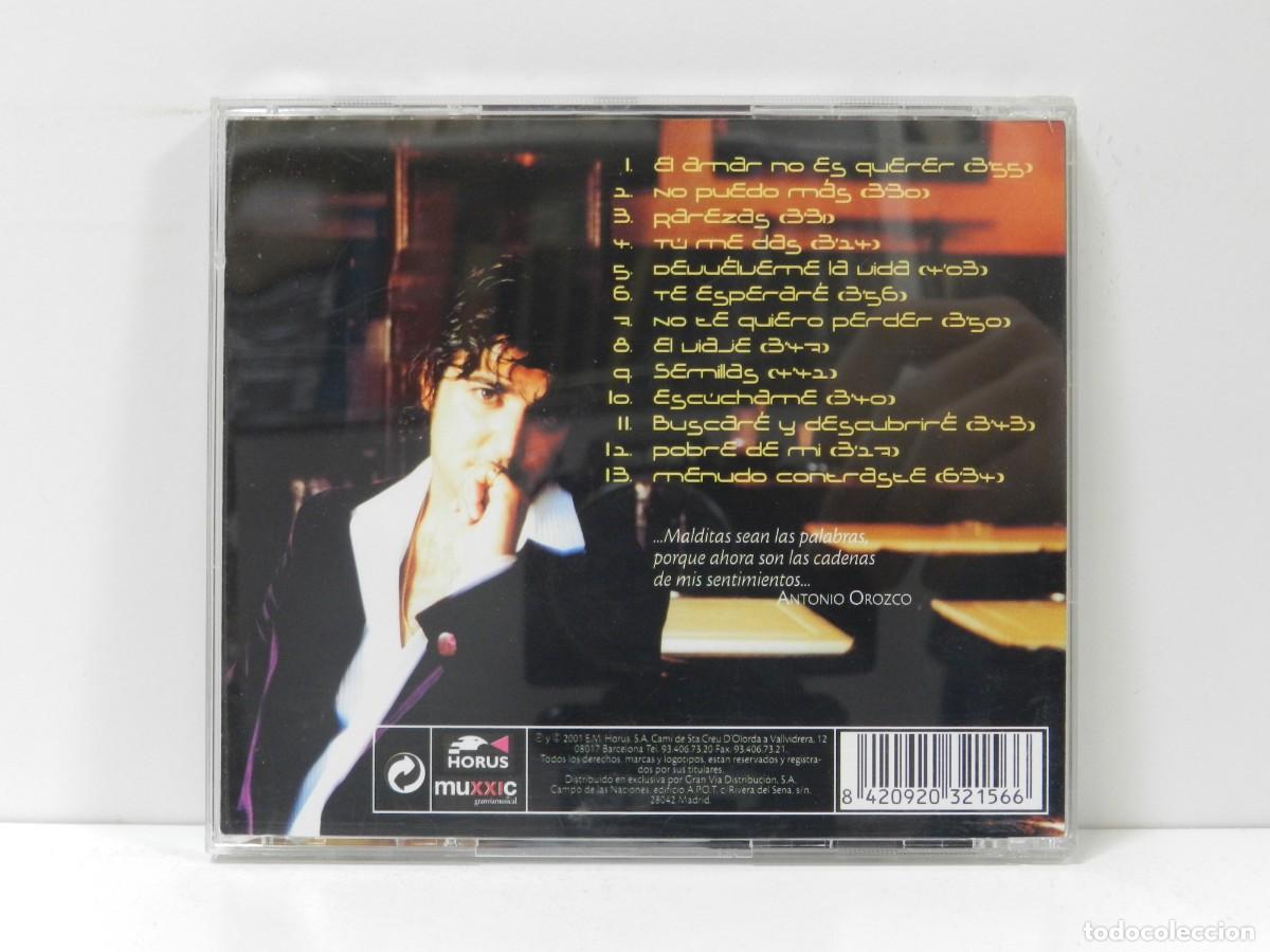 CDs de m&uacute;sica: DISCO CD. Antonio Orozco &ndash; Semilla Del Silencio. COMPACT DISC. - Foto 2