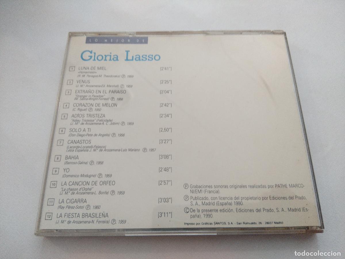 CDs de m&uacute;sica: GLORIA LASSO/LO MEJOR/CD. - Foto 3