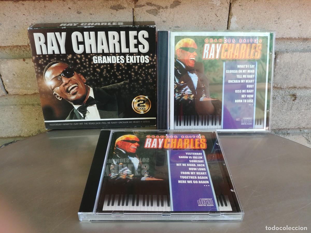 CDs de m&uacute;sica: RAY CHARLES-CAJA CON 2 CD GRANDES EXITOS - Foto 1