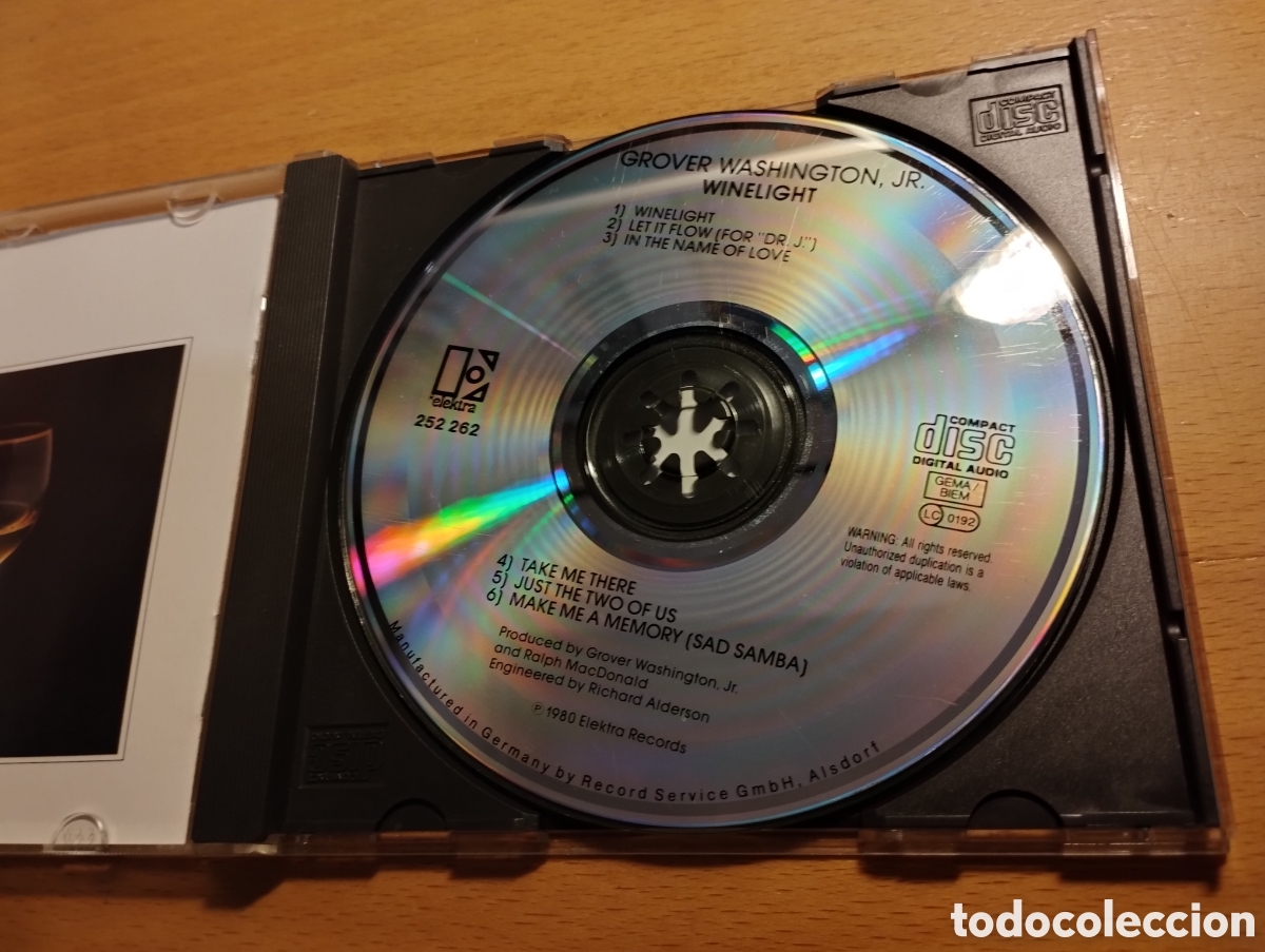 CDs de m&uacute;sica: GROVER WASHINGTON, JR / WINELIGHT (CD) - Foto 2