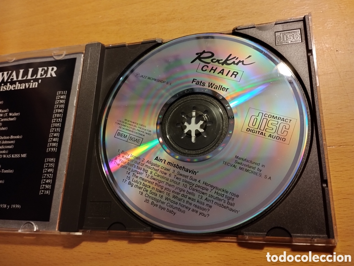 CDs de m&uacute;sica: FATS WALLER. AINT MISBEHAVIN (CD) - Foto 2
