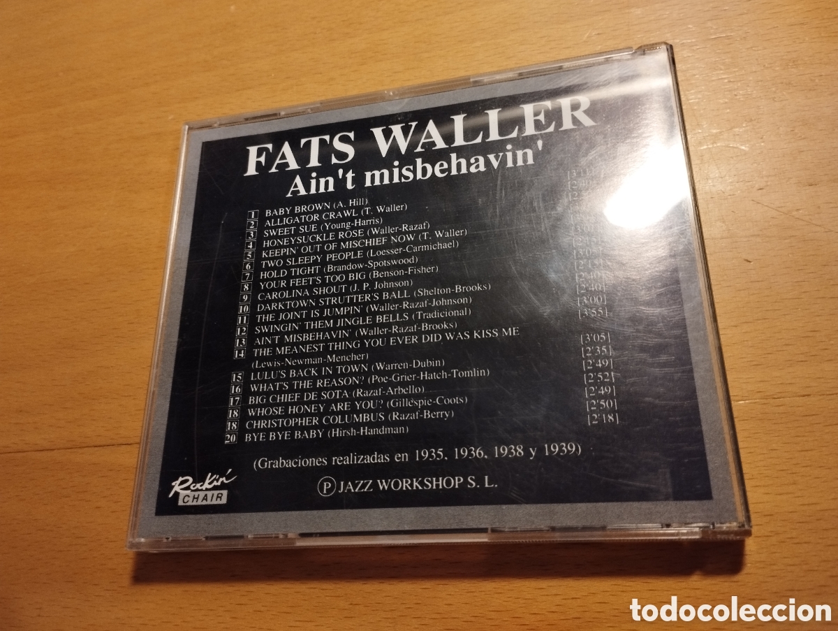 CDs de m&uacute;sica: FATS WALLER. AINT MISBEHAVIN (CD) - Foto 3