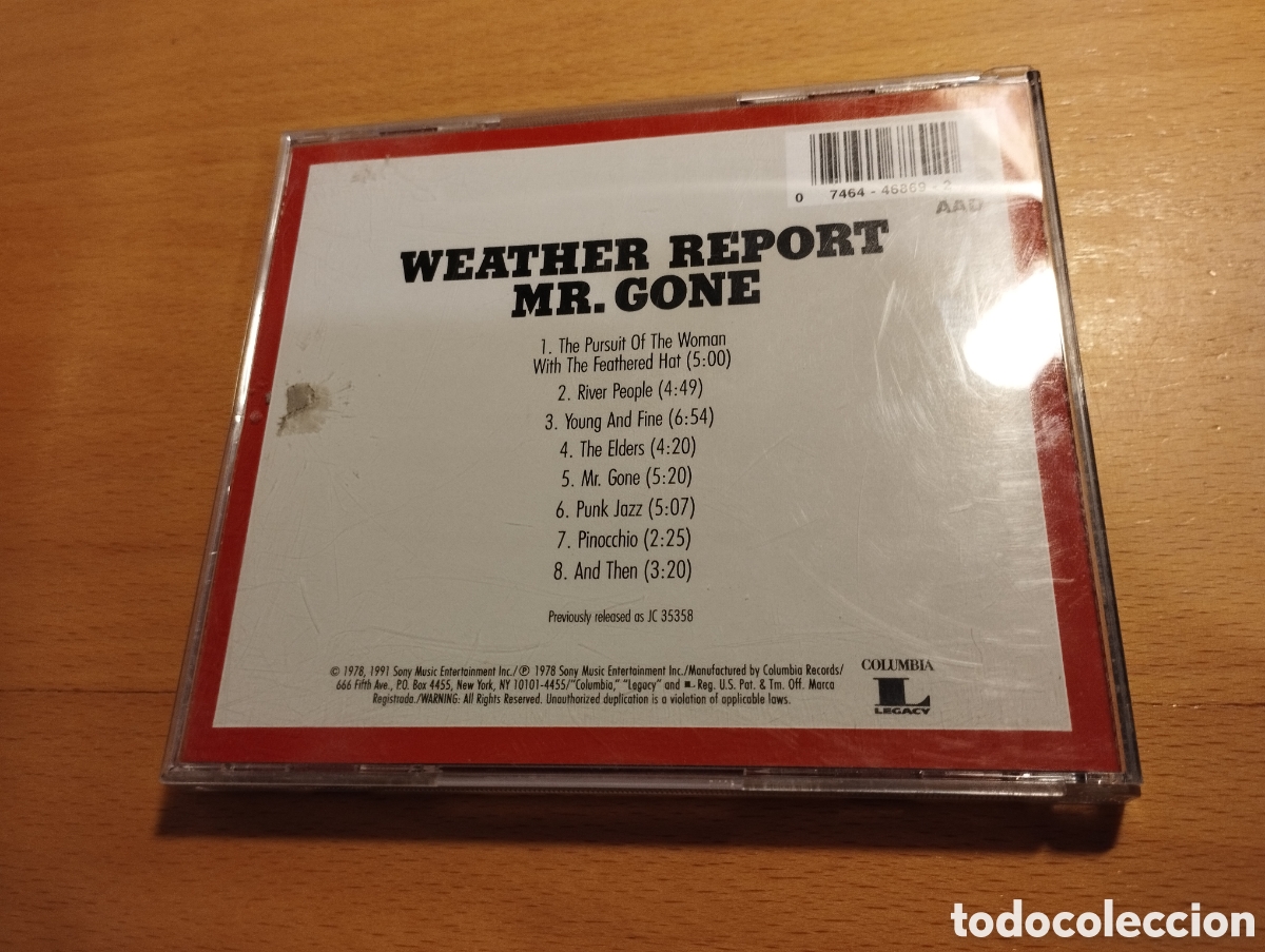 CDs de m&uacute;sica: WEATHER REPORT - MR. GONE (CD) - Foto 3