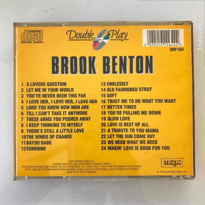 CDs de m&uacute;sica: Brook Benton. Endlessly. - Foto 2
