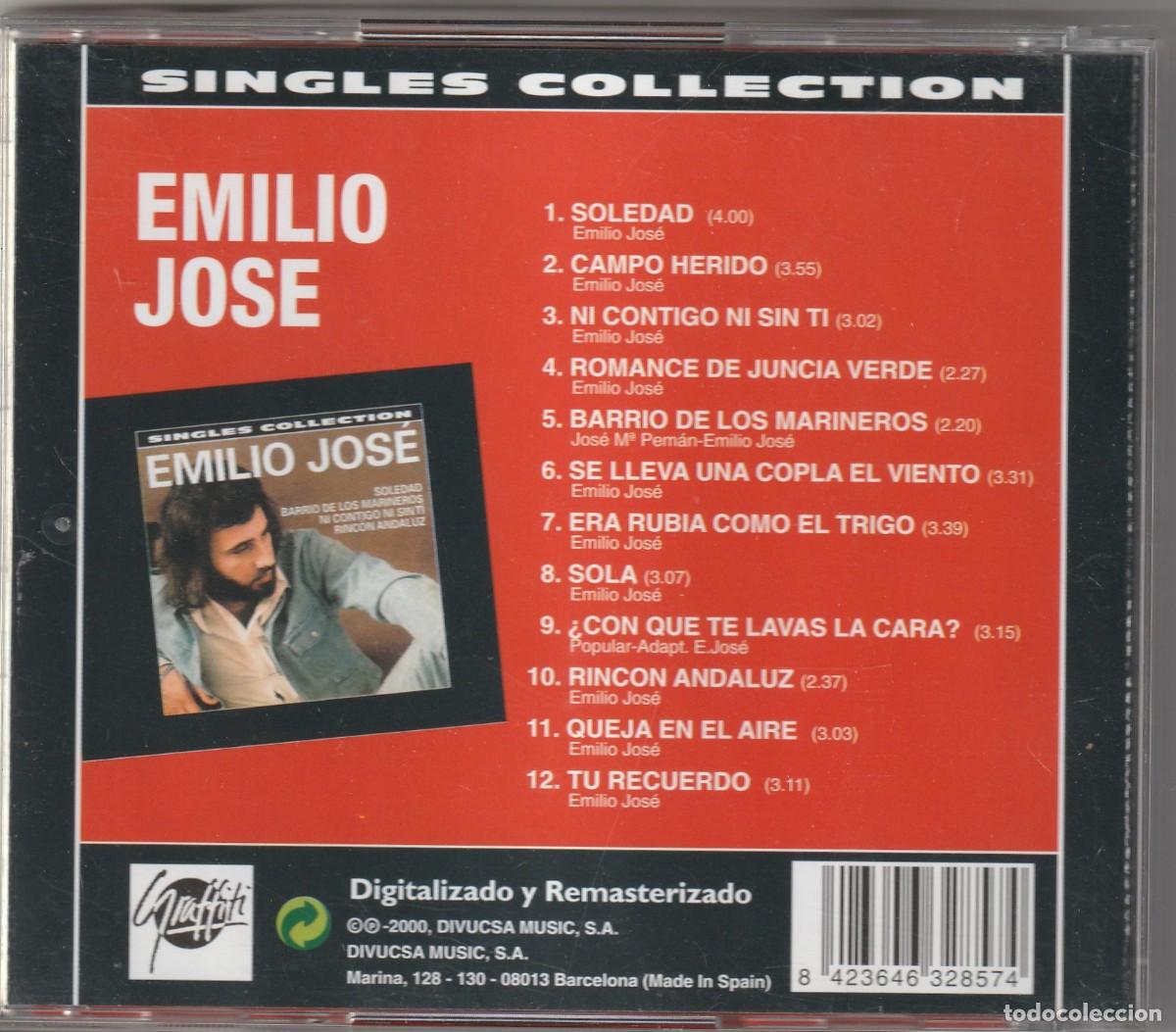 CDs de m&uacute;sica: EMILIO JOSE - SINGLES COLLECTION (CD DIVUCSA 2000) - Foto 2