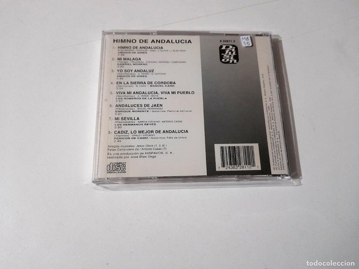 CDs de m&uacute;sica: CD &rdquo;HIMNO DE ANDALUCIA&rdquo; CD 8 TRACKS - Foto 2
