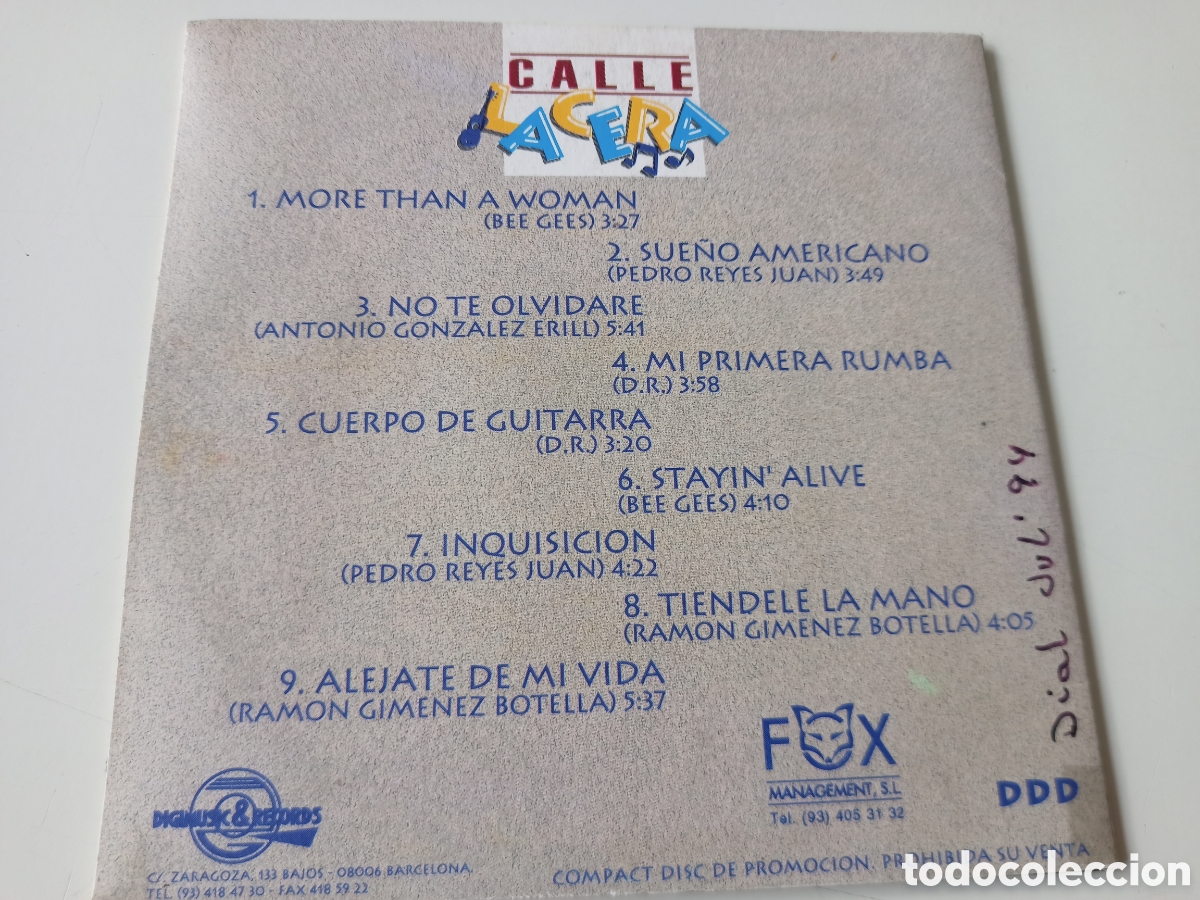 CDs de m&uacute;sica: Calle La Cera - Foto 2