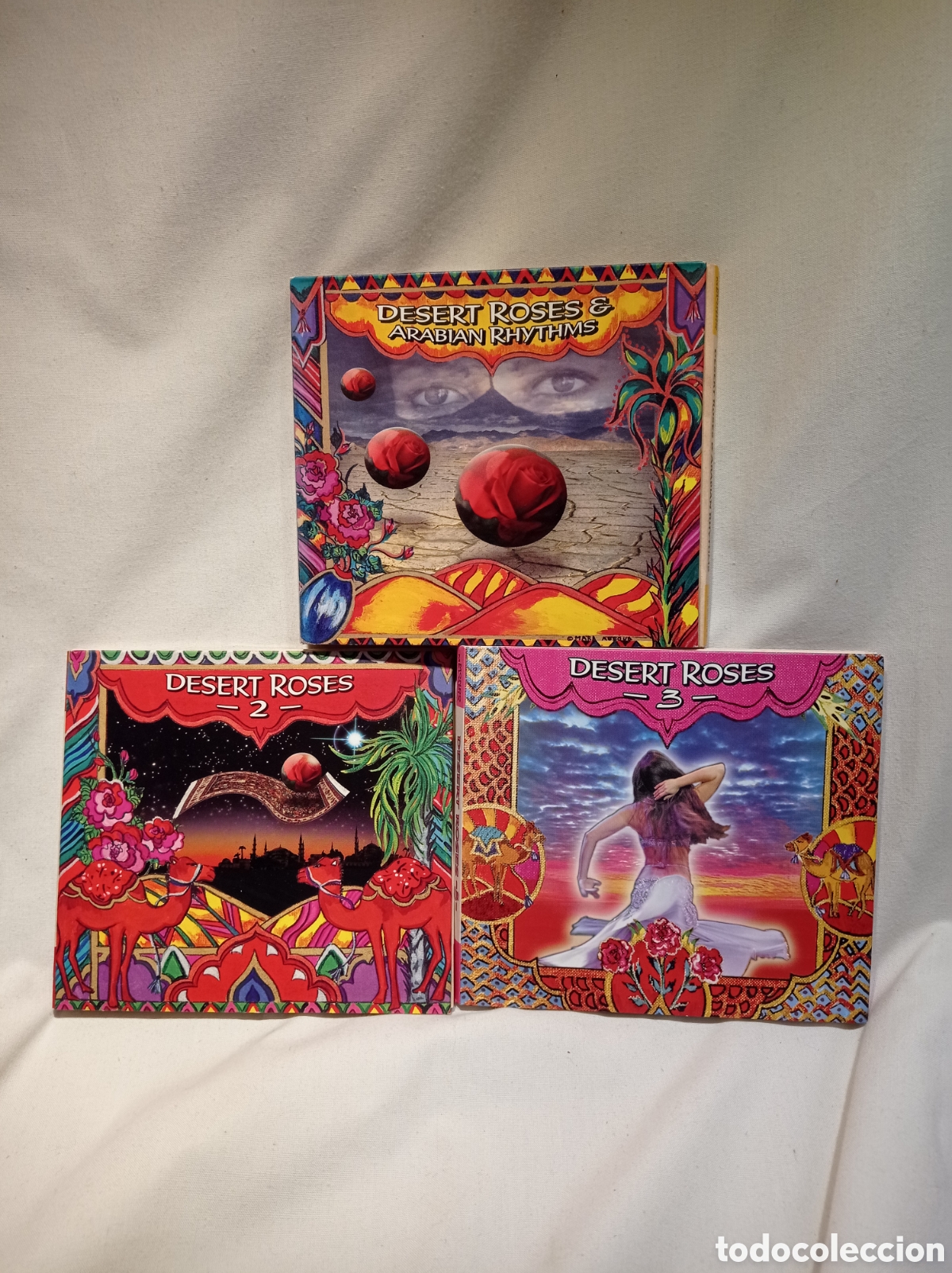 CDs de M&uacute;sica: 3 X CD S DESERT ROSES & ARABIAN RHYTHMS. DANZA DEL VIENTRE. MUY BUEN ESTADO