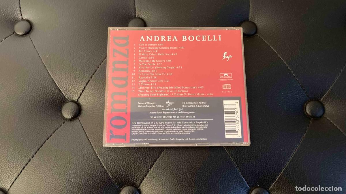 CDs de m&uacute;sica: CD. Andrea Bocelli. Romanza - Foto 2