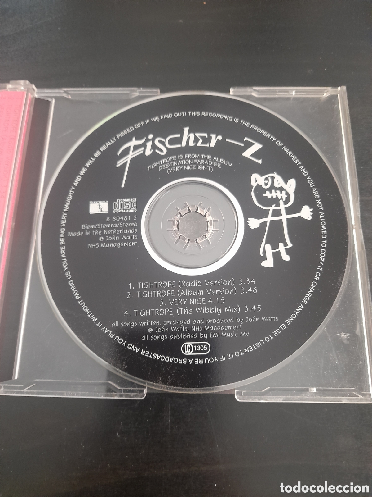 CDs de m&uacute;sica: Fischer-Z &ndash; Tightrope. Holanda, 1993. CD, Single - Foto 2