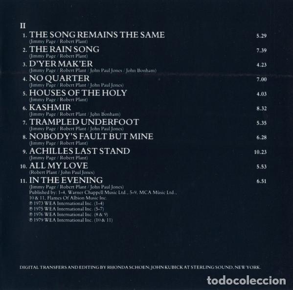 CDs de m&uacute;sica: Led Zeppelin &ndash; Remasters CD 2&ordf; PARTE GERMANY 1990 - Foto 3
