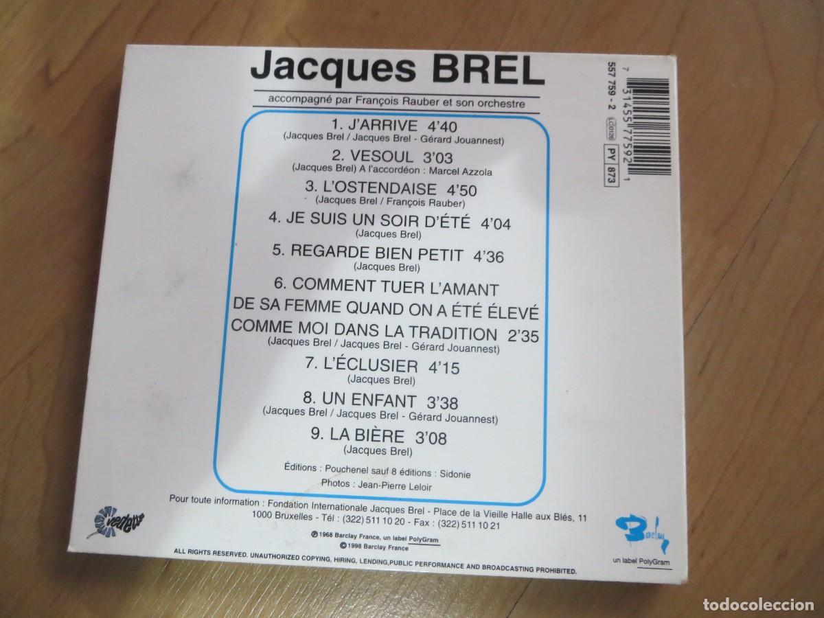 CDs de m&uacute;sica: RAR CD. JACQUES BREL. JARRIVE. DIGIPACK - Foto 2