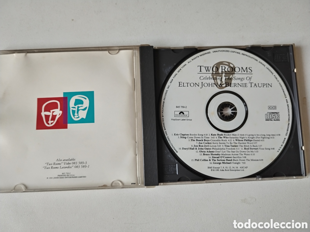 CDs de m&uacute;sica: CD ELTON JOHN/TWO ROOMS - Foto 2