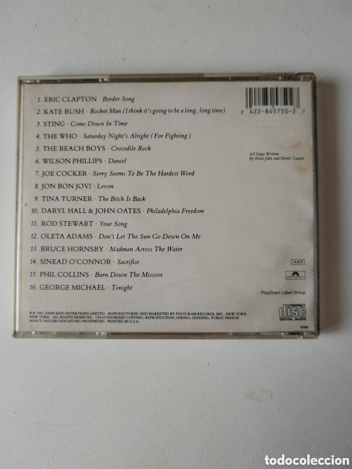 CDs de m&uacute;sica: CD ELTON JOHN/TWO ROOMS - Foto 3