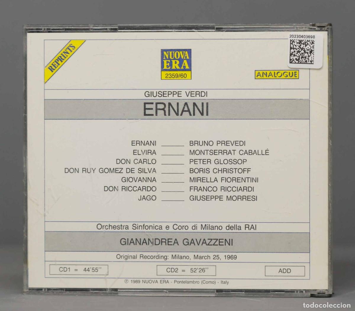 CDs de m&uacute;sica: 2 CD. ERNANI. VERDI. GAVAZZENI - Foto 2