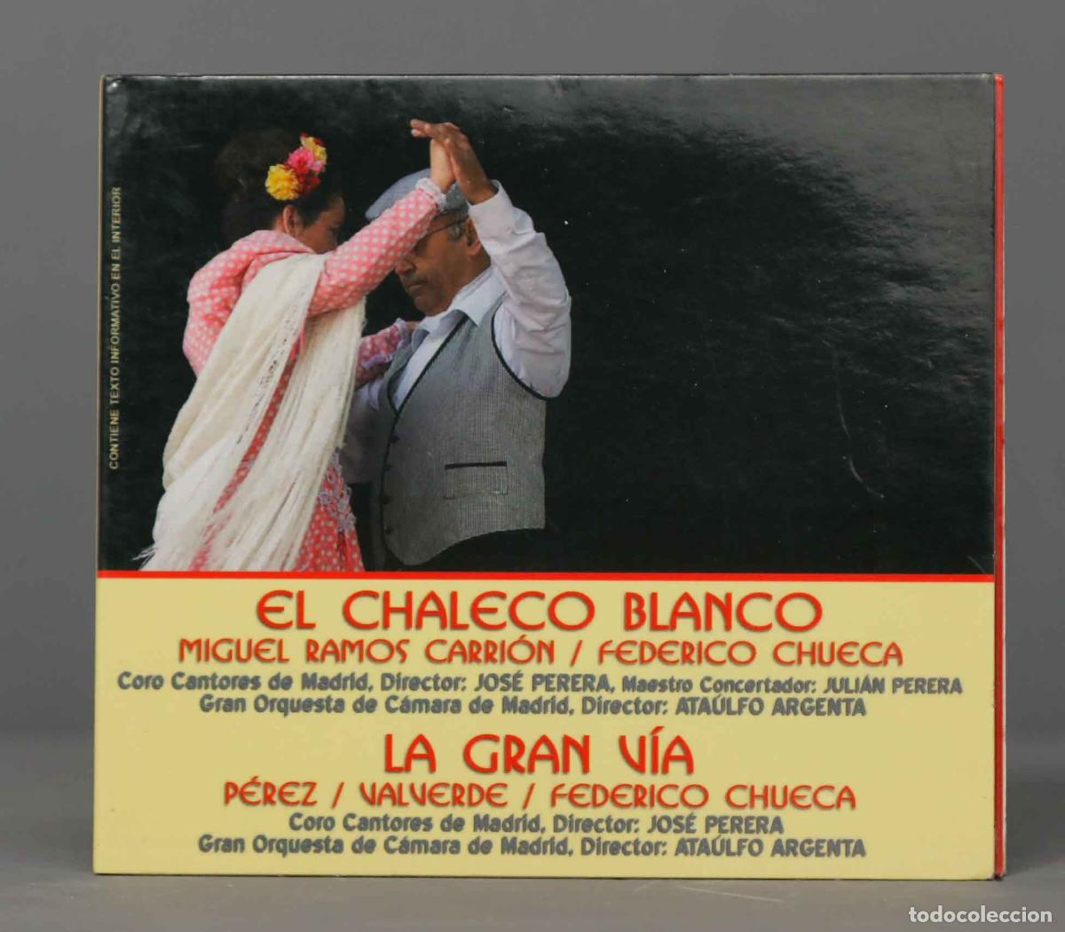 CDs de m&uacute;sica: CD. EL CHALECO BLANCO. LA GRAN VIA. CHUECA. CARRION. ARGENTA - Foto 1