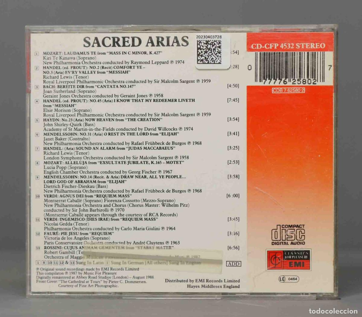 CDs de m&uacute;sica: CD. Morison &ndash; Sacred Arias - Foto 2