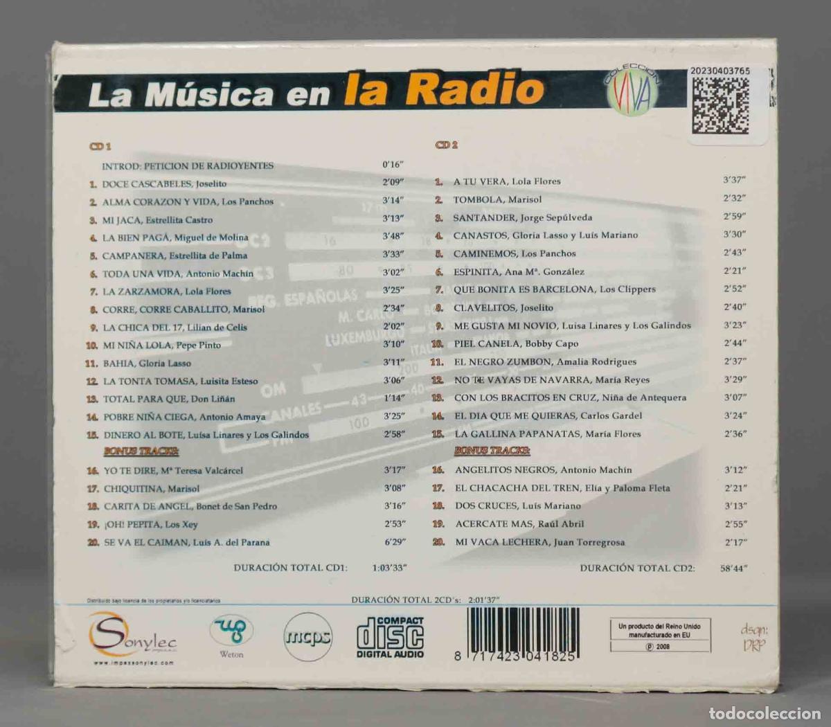 CDs de m&uacute;sica: 2 CD. LA MUSICA EN LA RADIO - Foto 2