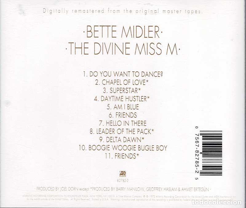 CDs de m&uacute;sica: Bette Midler - The Divine Miss M. CD - Foto 2