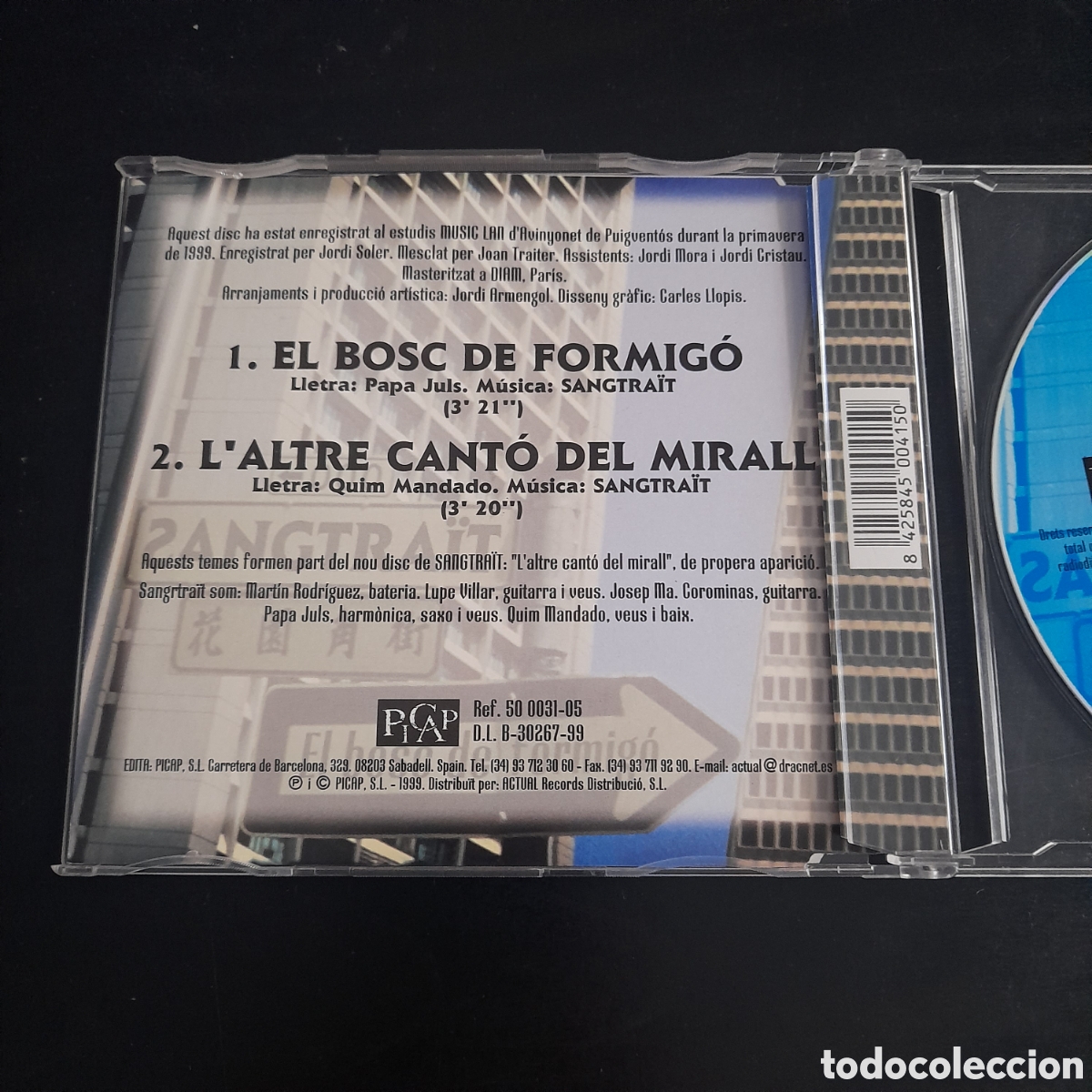 CDs de m&uacute;sica: Sangtra&iuml;t &ndash; El Bosc De Formig&oacute;. 1999. CD, Single - Foto 3