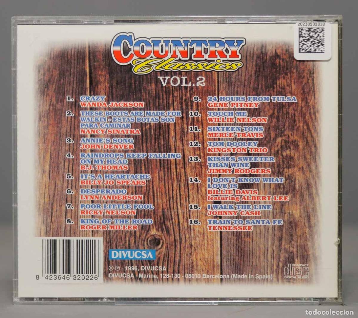CDs de m&uacute;sica: CD. COUNTRY CLASSICS. VOL. 2 - Foto 2