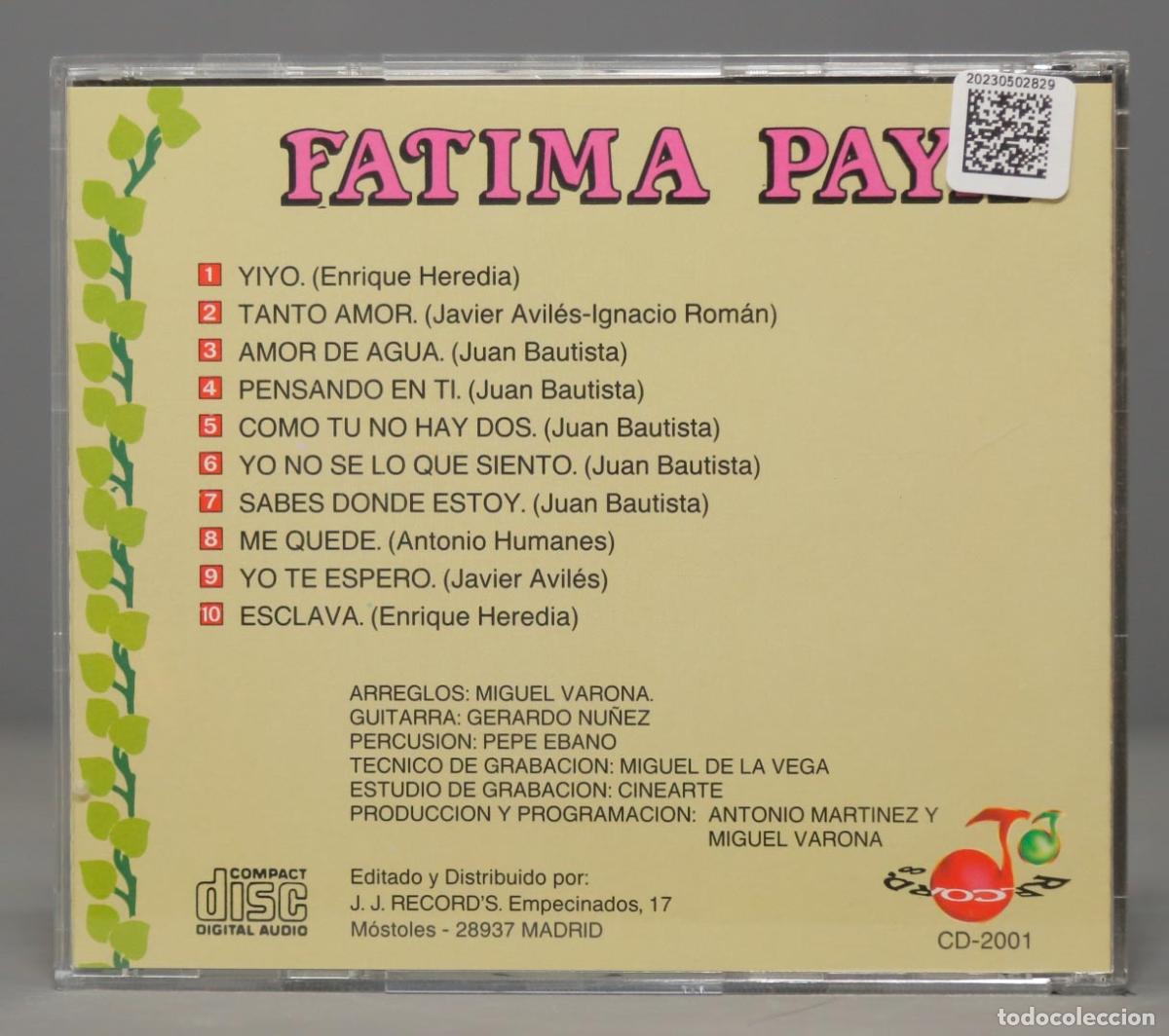 CDs de m&uacute;sica: CD. Fatima Paya &ndash; Yiyo - Foto 2