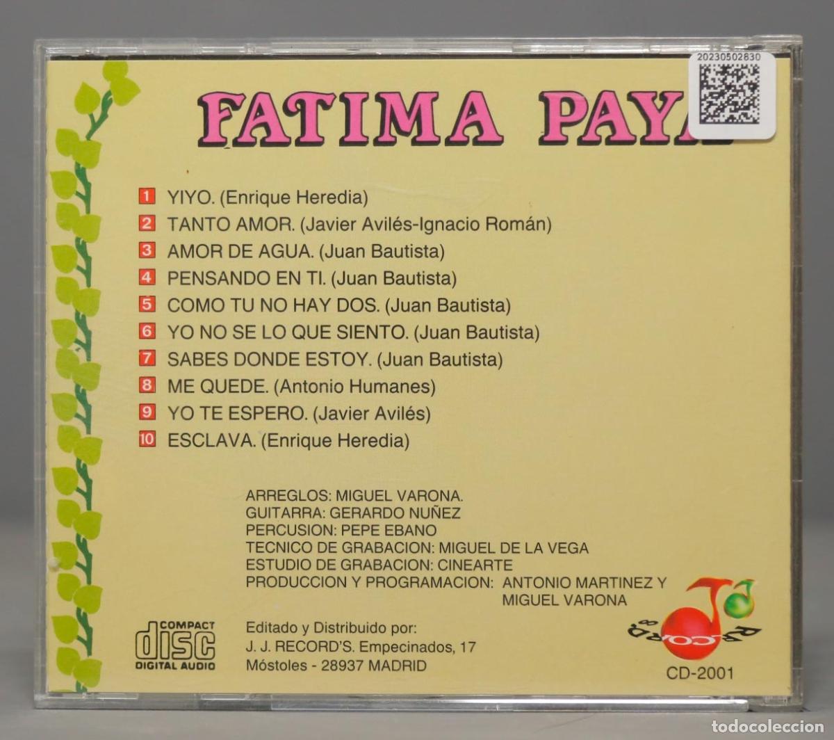 CDs de m&uacute;sica: CD. Fatima Paya &ndash; Yiyo - Foto 2