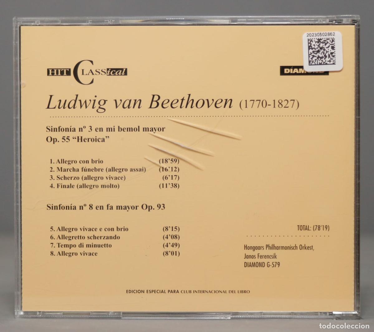 CDs de m&uacute;sica: CD. BEETHOVEN, SINFONIA 3 Y 8 - Foto 2