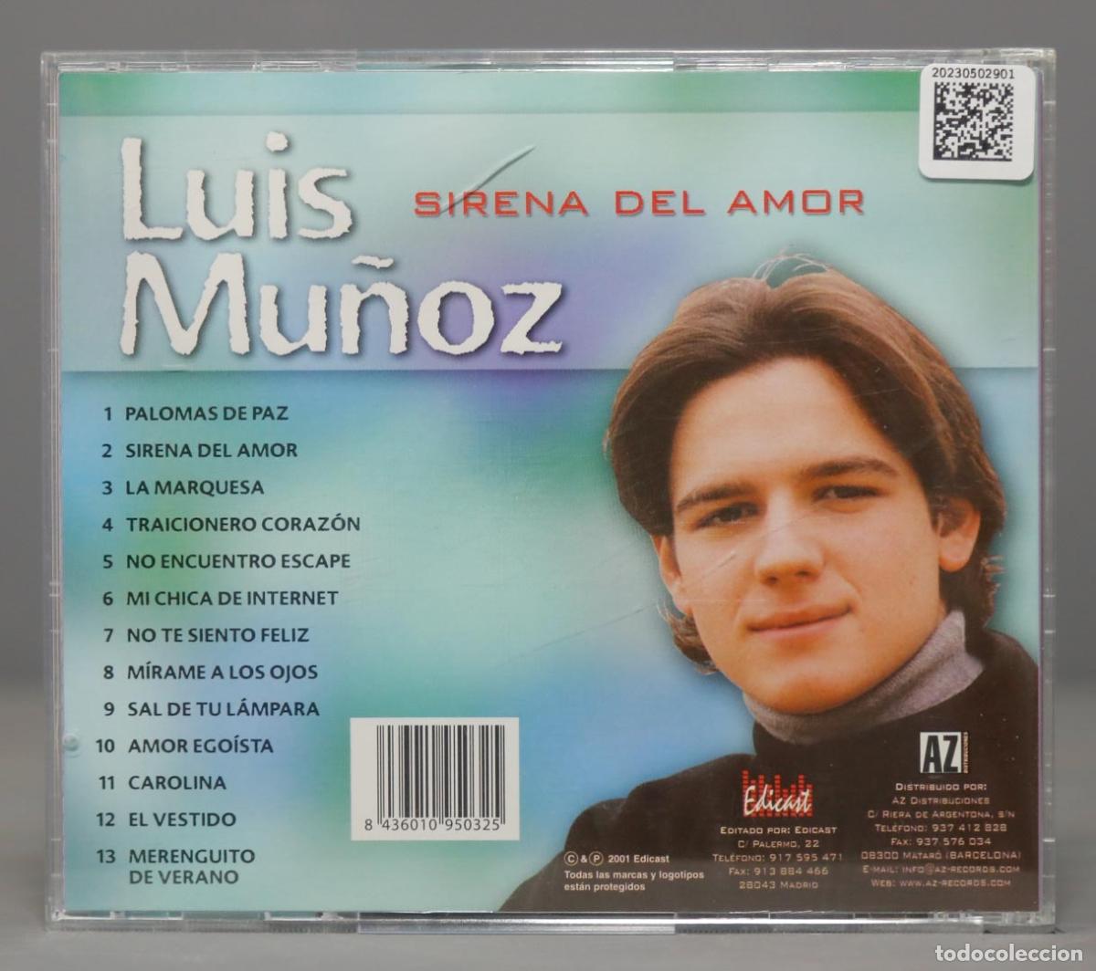CDs de m&uacute;sica: CD. LUIS MU&Ntilde;OZ - sirena del amor - Foto 2
