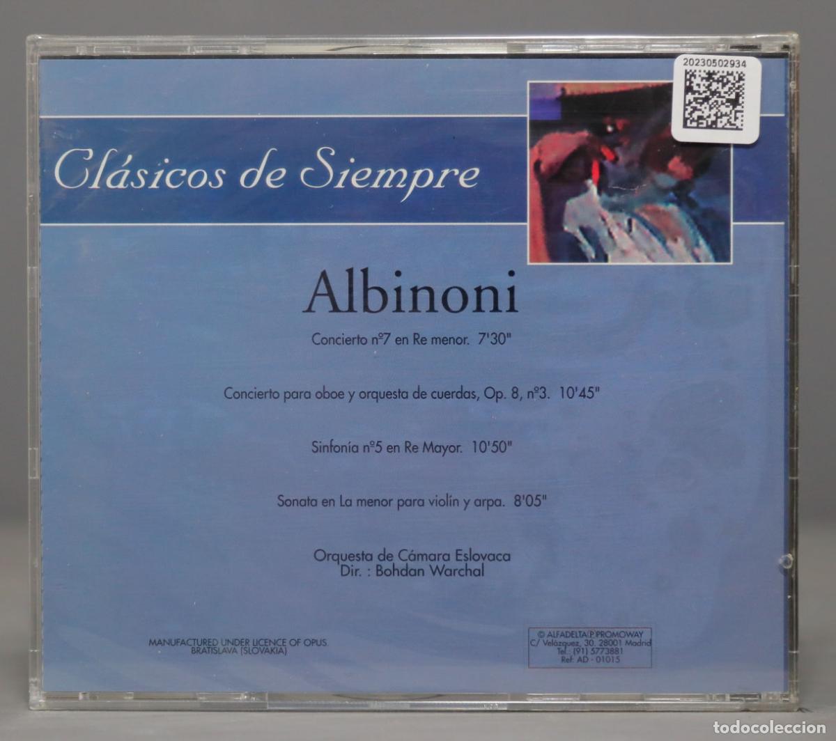 CDs de m&uacute;sica: CD. ALBINONI. CONCIERTO 5, 7. PRECINTADO - Foto 2