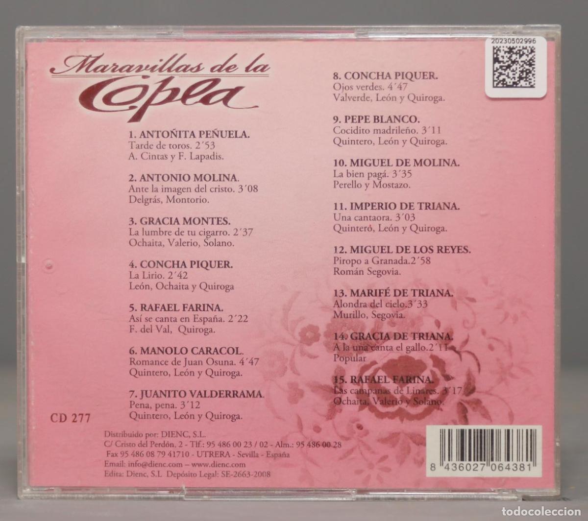 CDs de m&uacute;sica: CD. MARAVILLAS DE LA COPLA - Foto 2